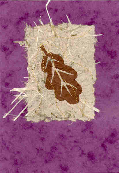 Oak leaf card